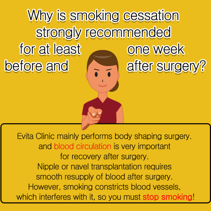 Evita Clinic [FAQ] Why is smoking cessation before and after surgery?