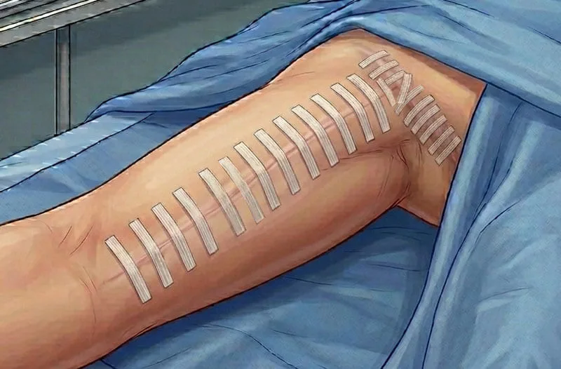 Steri-Strips after thigh lift surgery