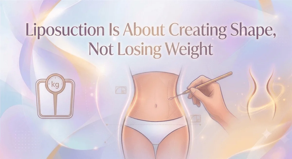 Liposuction focuses on body contouring and creating balanced body proportions rather than weight loss.
