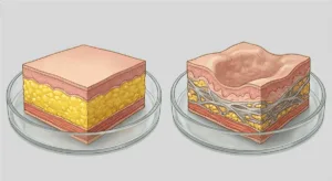 skin-cross-section-normal-vs-cellulite skin cross section normal vs cellulite